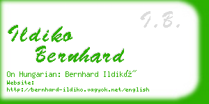 ildiko bernhard business card
